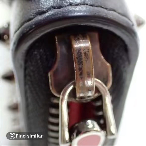 Christian Louboutin Black Studded Wallet - Picture 7 of 9